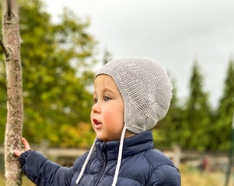 Lightweight knit hat with earflaps - PDF Pattern - Sizes Preemie through 7 Years old.