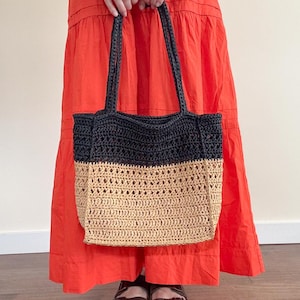 CROCHET PATTERN - Raffia Crochet Tote