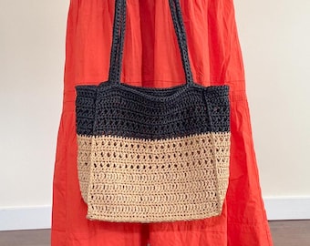 CROCHET PATTERN - Raffia Crochet Tote