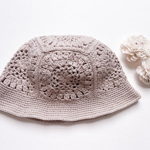 Crochet Pattern Granny Square Bucket Hat/ Crochet Summer Hat / Sizes Baby 0-6 mo, Baby 6-12 mo, Toddler, Child, Adult image 4