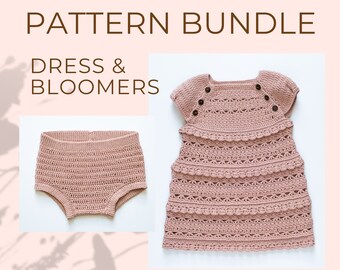 Dress & Bloomers BUNDLE - Crochet Patterns Bundle