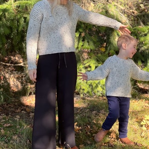CROCHET PATTERN Children's Ribbed Sweater knit-like ribbing child sizes 0-6 mo up to 11-12 years, Video Tutorial English only image 7