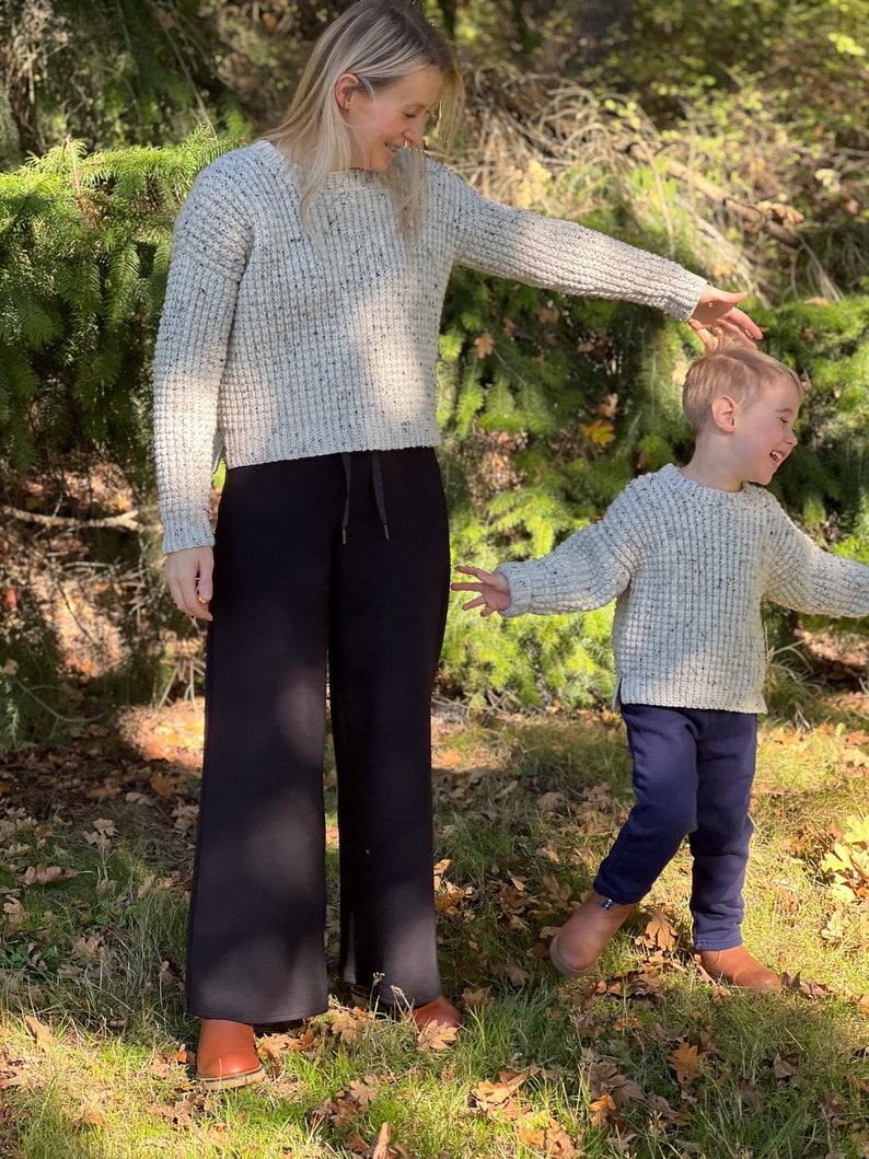 CROCHET PATTERN Children's Ribbed Sweater knit-like ribbing child sizes 0-6 mo up to 11-12 years, Video Tutorial English only image 7