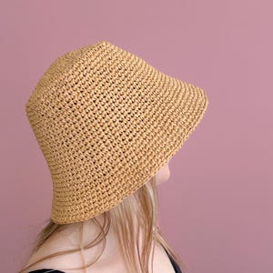 CROCHET PATTERN | Raffia Bucket Hat - 2-in-1 Design for Sun Hat and Bucket Hat (Sizes Adult S/M and Adult Large) (English Only)