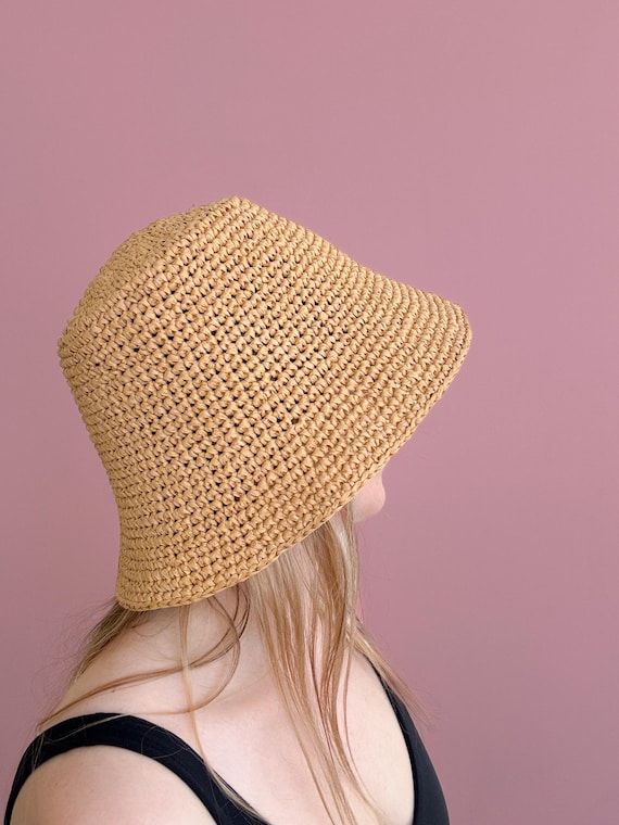 CROCHET PATTERN | Raffia Bucket Hat - 2-in-1 Design for Sun  display picture 1