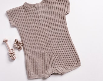 CROCHET PATTERN Ribbed playsuit in 2x2 knit-like ribbing (sizes 0-6 mo, 6-12 mo, 18 mo, 24mo, 3 yo, 4 yo) | Oxana Sorokin Patterns