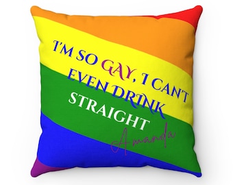 PRIDE Month Gay Liberation Movement Throw Pillow Multicolor 18x18 Pride Month LGBTQ+ voices SF Painted Ladies 