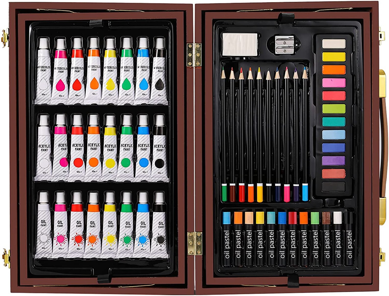 Vigorfun Deluxe Art Set in Wooden Case with Soft Oil