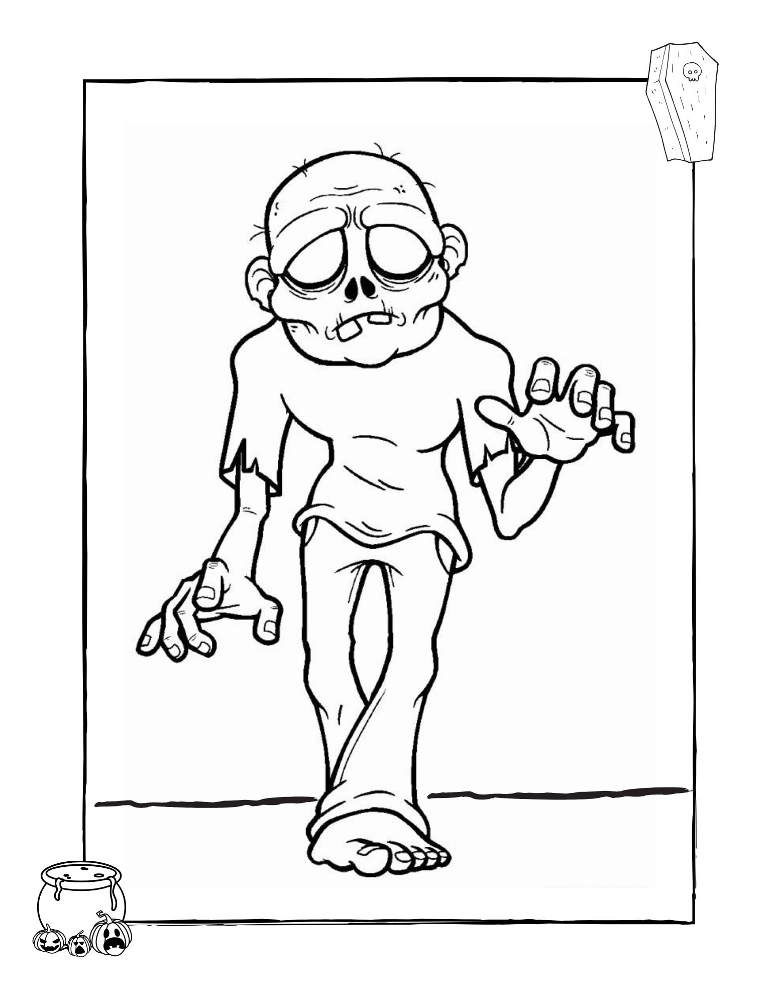 50 monsters zombie cartoon coloring pages book for adults / 50 | Etsy