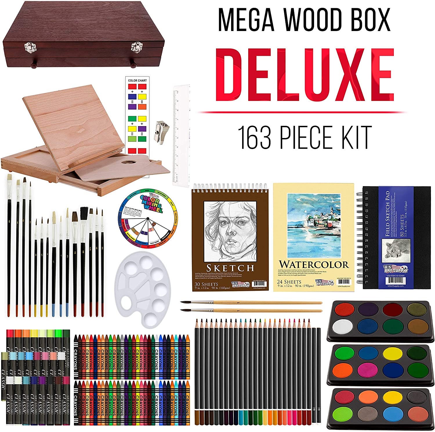US Art Supply 163 PiecePremium Mega Wood Box Art Painting Etsy