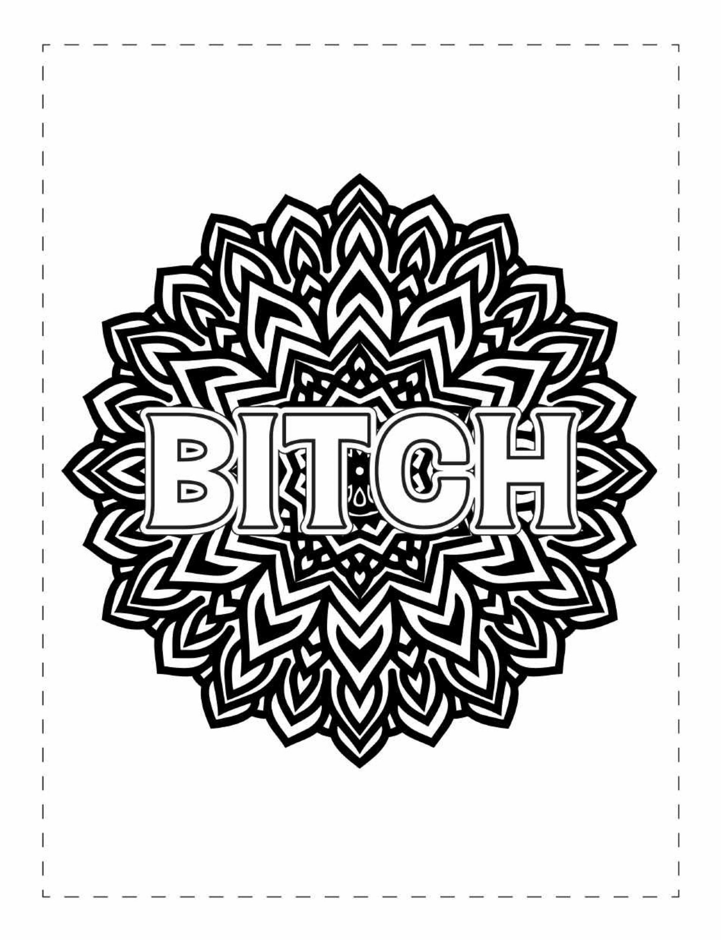 80 swear word mandala coloring pages / digital download | Etsy
