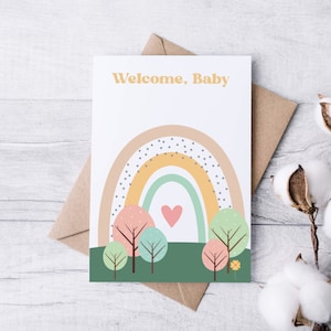 Afdrukbare babykaart | Babyshower of om baby te verwelkomen
