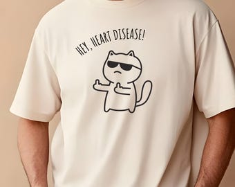 Hola, Enfermedad Cardíaca - Camiseta unisex de algodón grueso