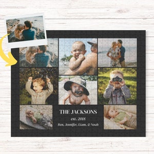 Custom Puzzle Photo Collage - Personalized Jigsaw Puzzles for Anniversary or Father’s Day - Unique Photo Gift Idea
