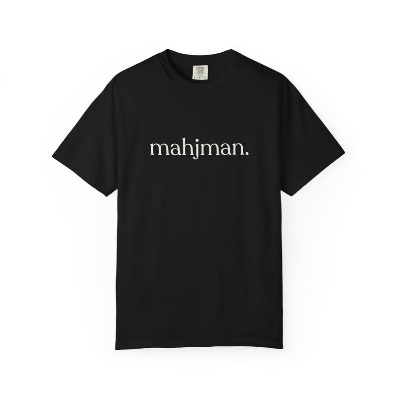 Mahjong Shirt for Man - Mahjman Comfort Colors Tshirt Black