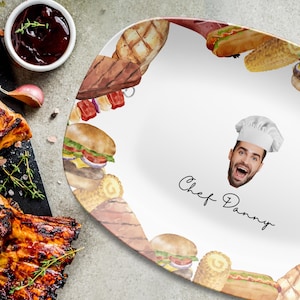 Plato para asar con foto divertida: plato para asar personalizado y único para el Día del Padre, regalo para papá, decoración y accesorios de cocina divertidos