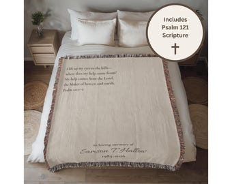 Bible Verse Memorial Sympathy Blanket
