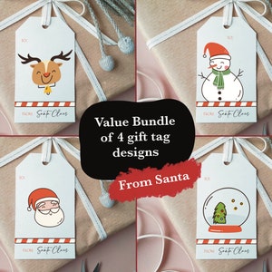 Printable Gift Tags from Santa | Christmas Gift Tags for Kids