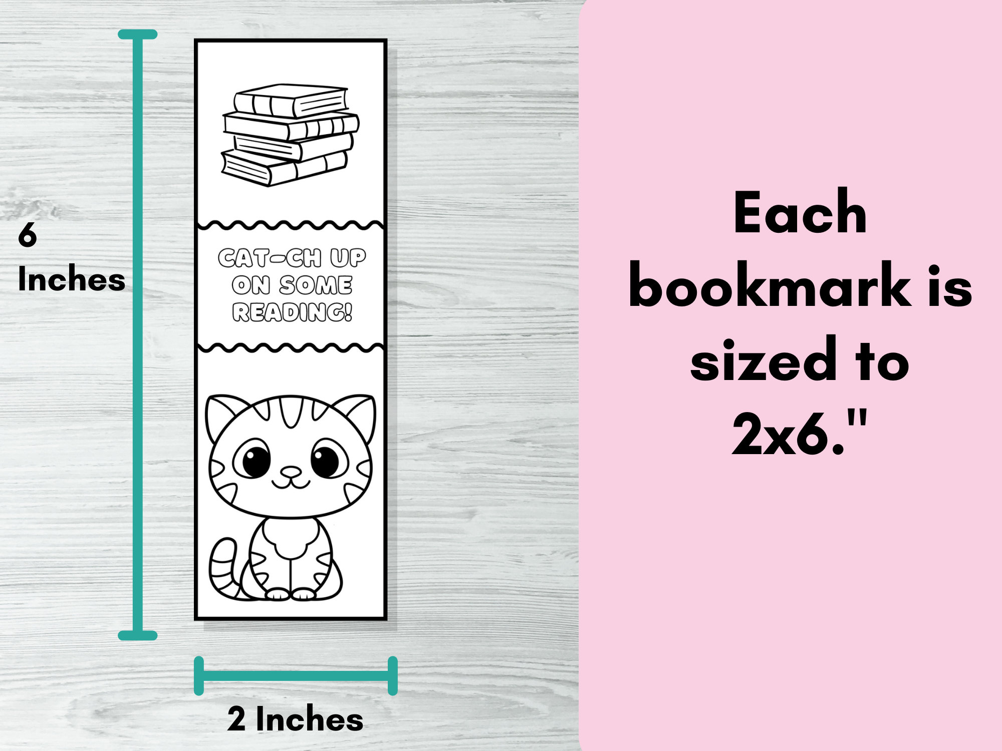Printable Coloring Cat Bookmarks Kids Cats Bookmarks - Etsy