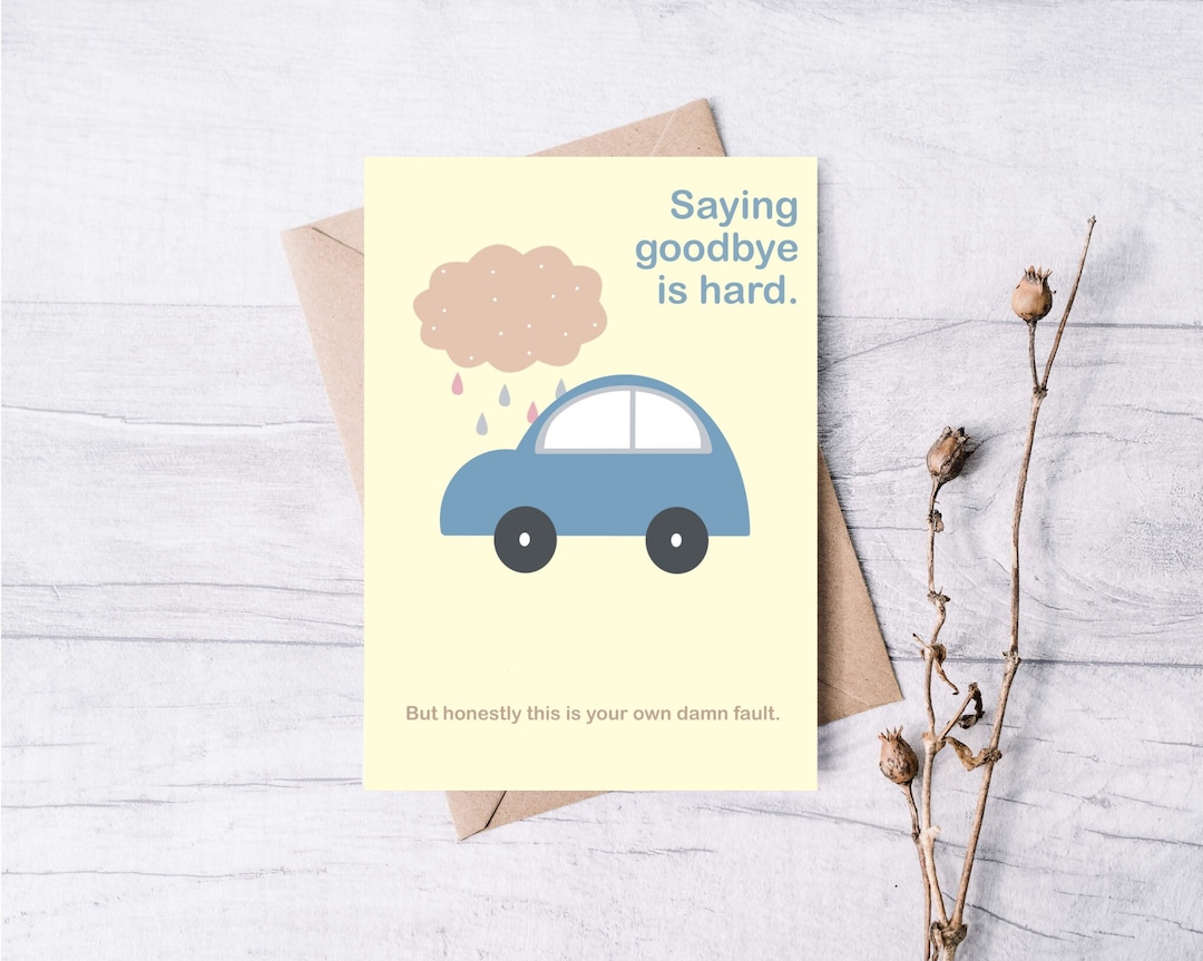 Printable Funny Goodbye Card | Going Away or Moving - Etsy