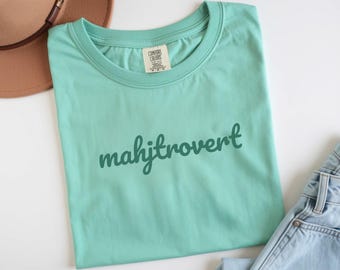 Mahjtrovert Comfort Colors Shirt and Sweatshirt | Gift for Mahjong Player