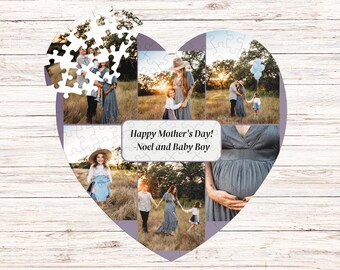 Personalisiertes Foto Herz Puzzle - Geschenk für Mama oder Oma (118 Teile)