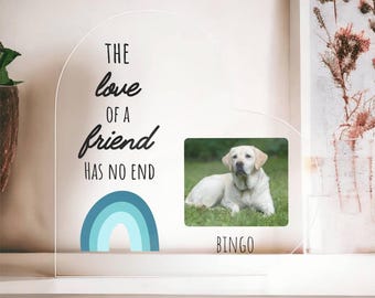 Labrador Retriever Rainbow Bridge Pet Memorial - Photo Custom Acrylic Plaque