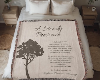 Loss of Father Memorial Blanket - Personalized Blanket for Grief