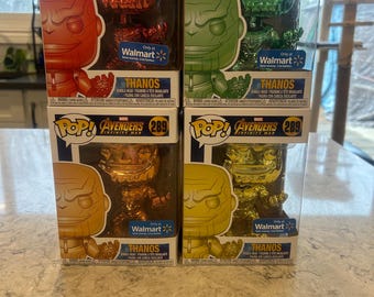 Thanos #289 Walmart Exklusivt Funko Pop Lot röd, grön, orange och gul