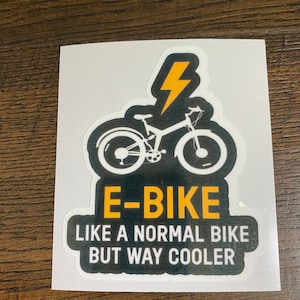 E-Bike Sticker: Waterproof Laptop, Planner, Water Bottle Decal