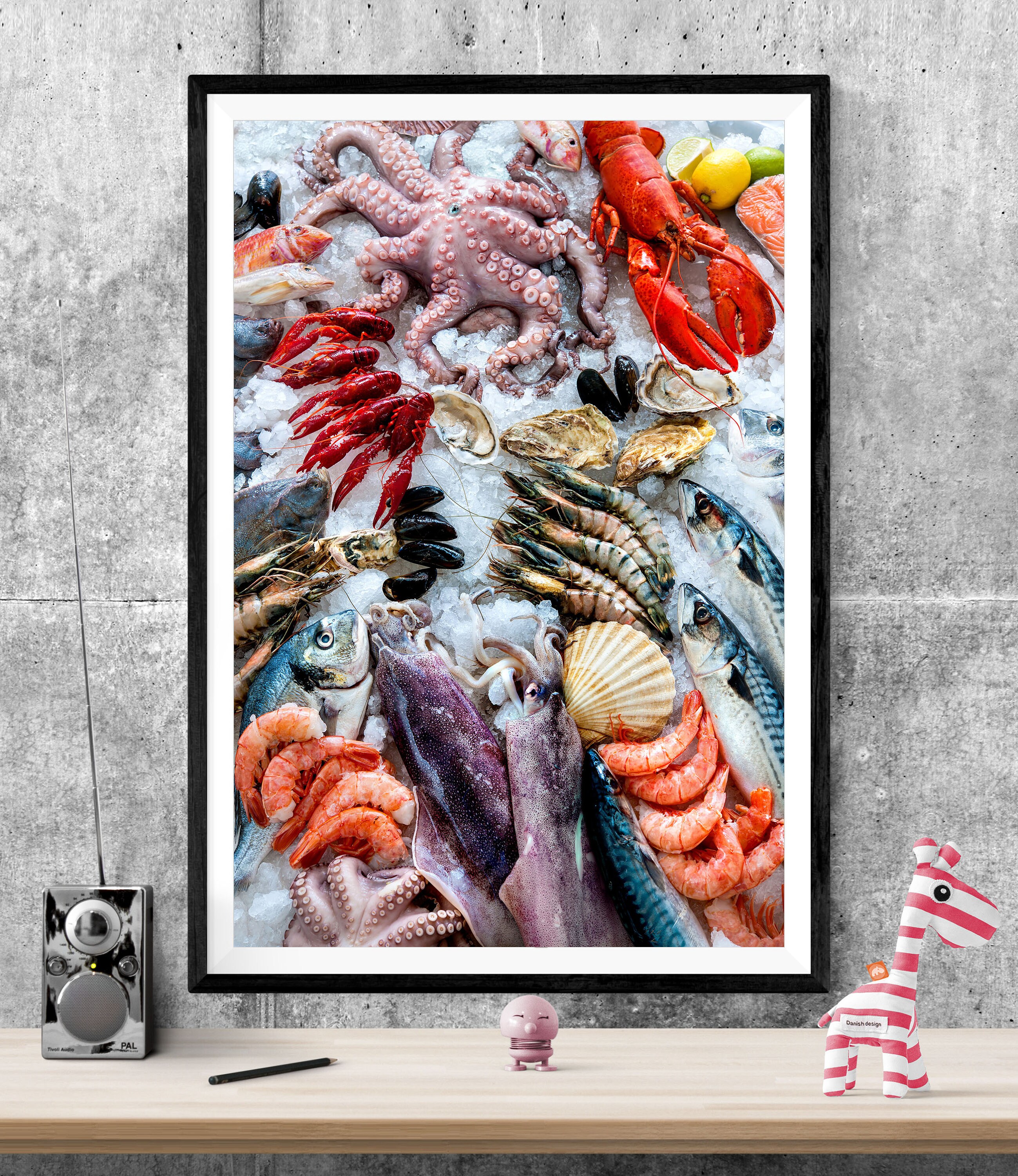 Seafood Fish Kitchen WALL ART PRINT Picture Poster Etsy