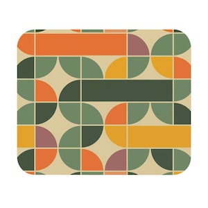 Retro Pattern Mouse Pad - Retro Abstract Mouse Pad - Retro Style Mouse Pad - Mouse Pad For Gift, Work & Leisure