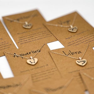 Zodiac Necklace Gold & Silver | Zodiac Necklace | Horoscope | Horoscope Necklace | Stainless Steel Necklace Zodiac Sign | Ascendant | Scorpio | Virgo