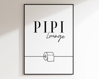 Pee Lounge | Poster for the guest toilet | Toilet corridor | Guest toilet poster | Bathroom poster | Picture for toilet | Toilet poster | Loo