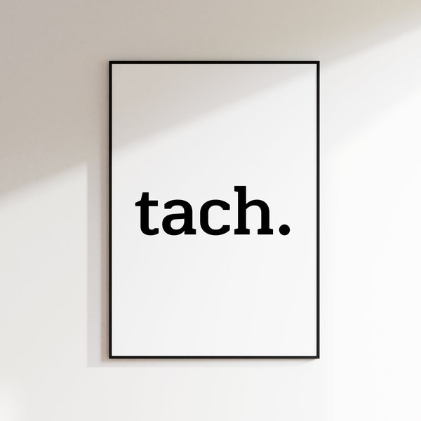 Tach Poster | Hello picture | Picture for the hallway | Entrance area | Poster with slogan | Hello on German | Tach | Hello | Poster