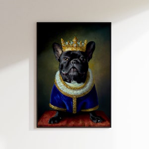 Dog in the Middle Ages | French Bulldog | Knight Dog | Funny Picture | Pet Portrait | Dog Portrait | Oil Painting | Oil Painting Dog