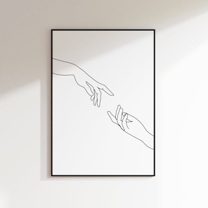 Holding hands | Line art print | Line sketch | Line drawing poster | Hands line art | Holding hands love | Home decor | Couple hands