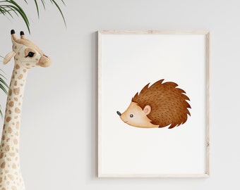 Affiche Hérisson | Photo de chambre d’enfants | | d’aquarelle Chers enfants | Affiches d’animaux | Cadeau pour la naissance | Vestiaire bébé | Salle