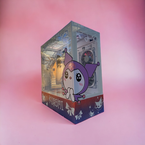 Custom PC Case - Purple and Pink Case - Kuromi Themed