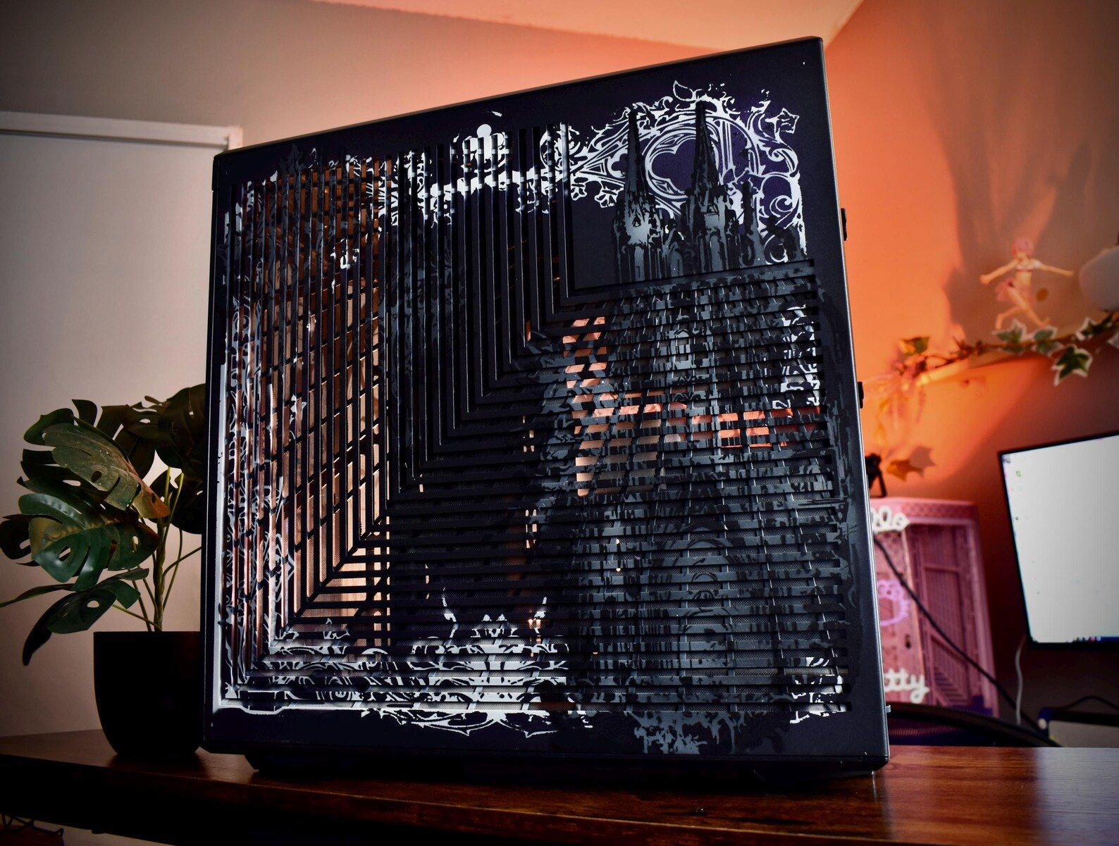 Cathedral Custom Build Computer Gothic Cathedral PC Case – Hand-etched Tempered Glass, Dark Academia ...
