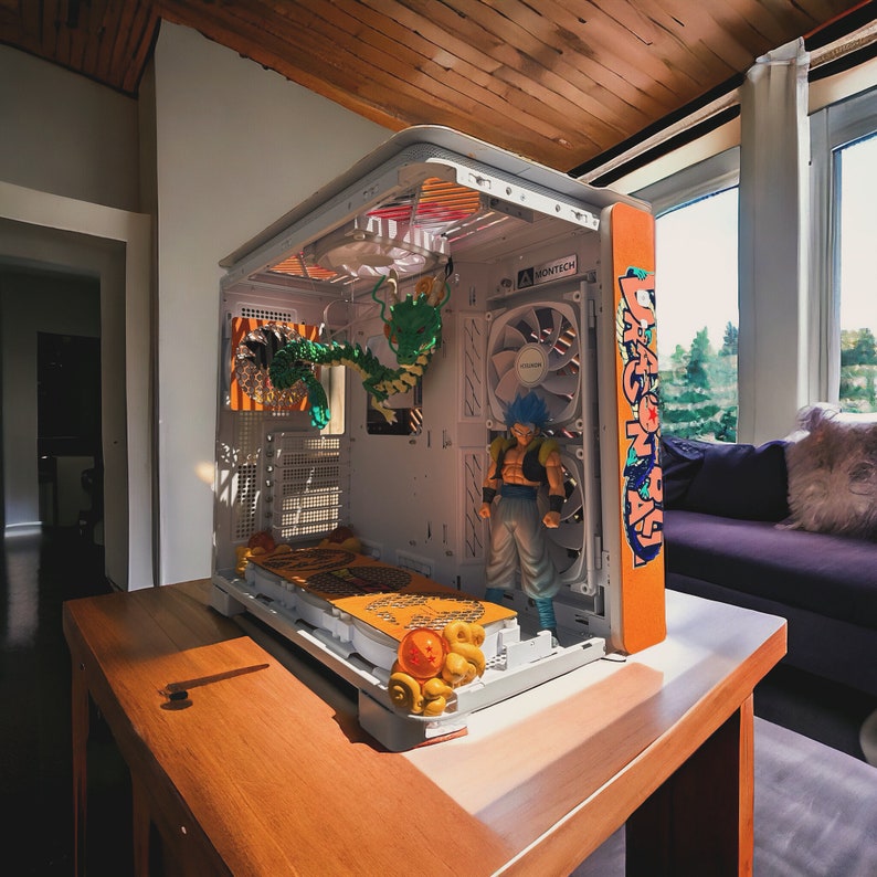 Custom PC Case - Gaming Computer Case - DBZ Inspired Themed Desktop Pc ...