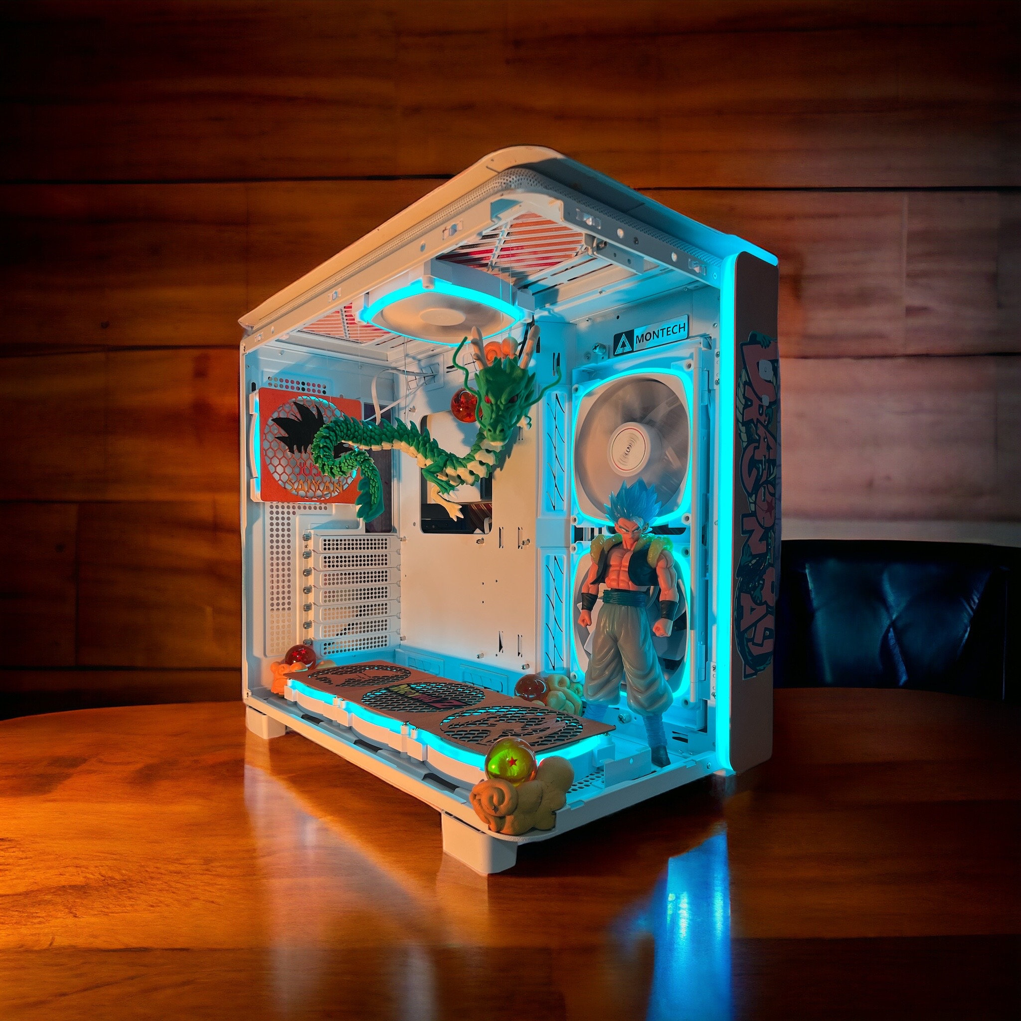 Custom PC Case - Gaming Computer Case - DBZ Inspired Themed Desktop Pc ...