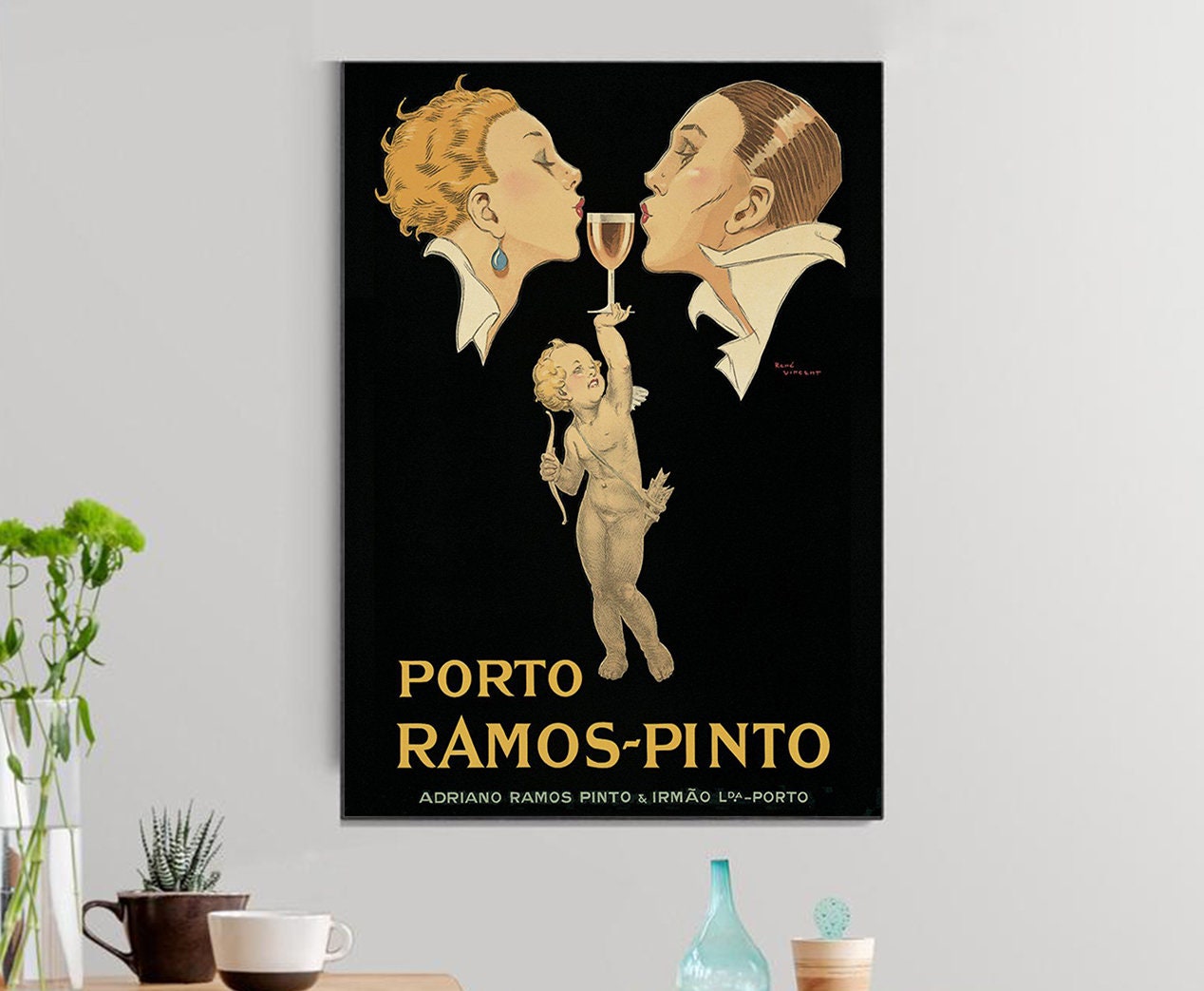 Vintage 1920 Porto RamosPinto Port Wine Alcohol Poster Etsy