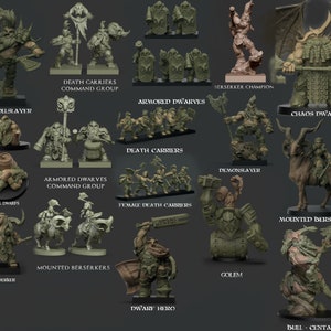 Yedharo - Dwarves Part 1 - 30mm Scale for DnD, Roleplaying, Table Top Wargames