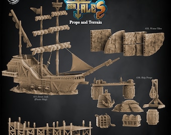 Cast N Play - Deep Sea Tales - Props & Terrain for DnD, TableTop, Roleplaying 32mm Scale