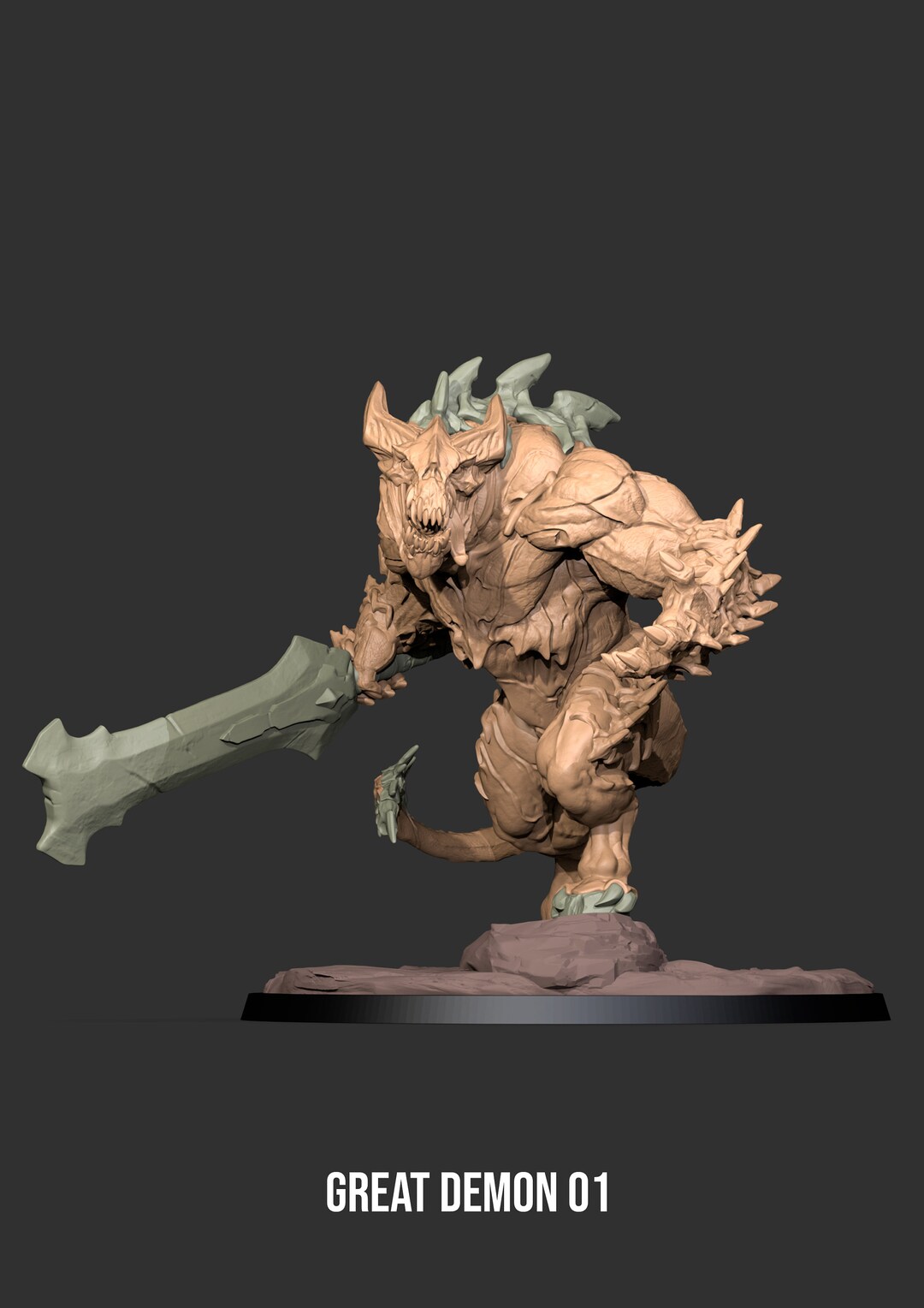 Yedharo - Greater Demon 1 - 30mm Scale for Dnd, Roleplaying, Table Top ...