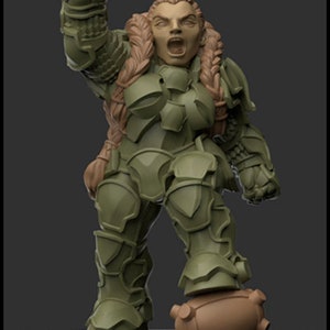 Yedharo - Fantasy Football Female Star Player V2 - 30mm Scale for DnD, Roleplaying, Table Top Wargames
