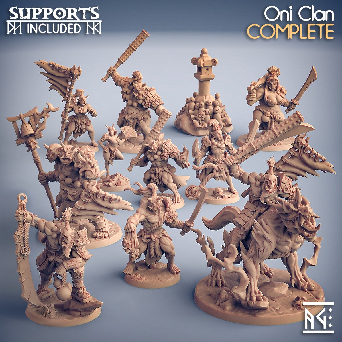 Yoshigruzu the Oni Clan Leader Dungeons and Dragons DnD D&D Mini 28mm 32mm Ogre Yoshigruzu the Oni Clan Leader Dungeons and Dragons DnD D&D Mini 28mm 32mm Ogre