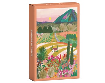 Piecely Summer in Puglia Italy Mini Puzzle, 99 pieces - Hebe Studio