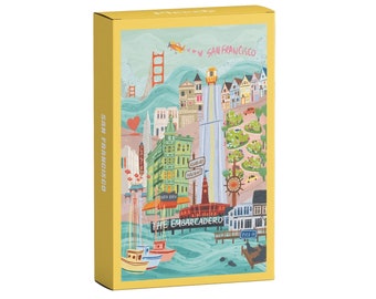 Piecely San Francisco USA Minipuzzle, 99 Teile - Jocelyn Kao